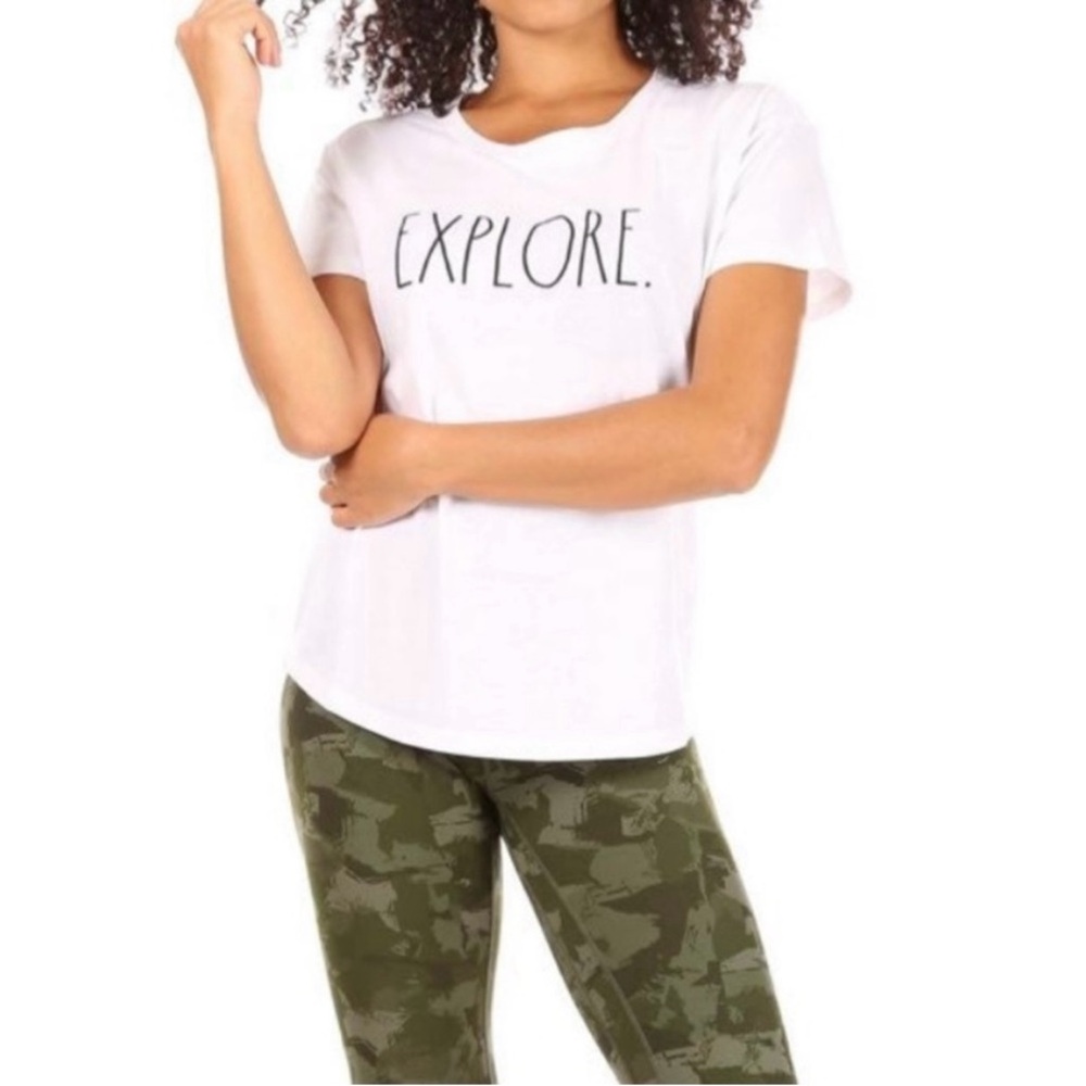 Rae Dunn “Explore” White Tee